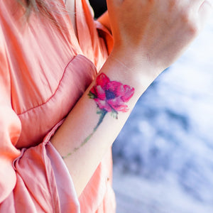 Watercolor Flower & Tree Tattoos - LAZY DUO TATTOO