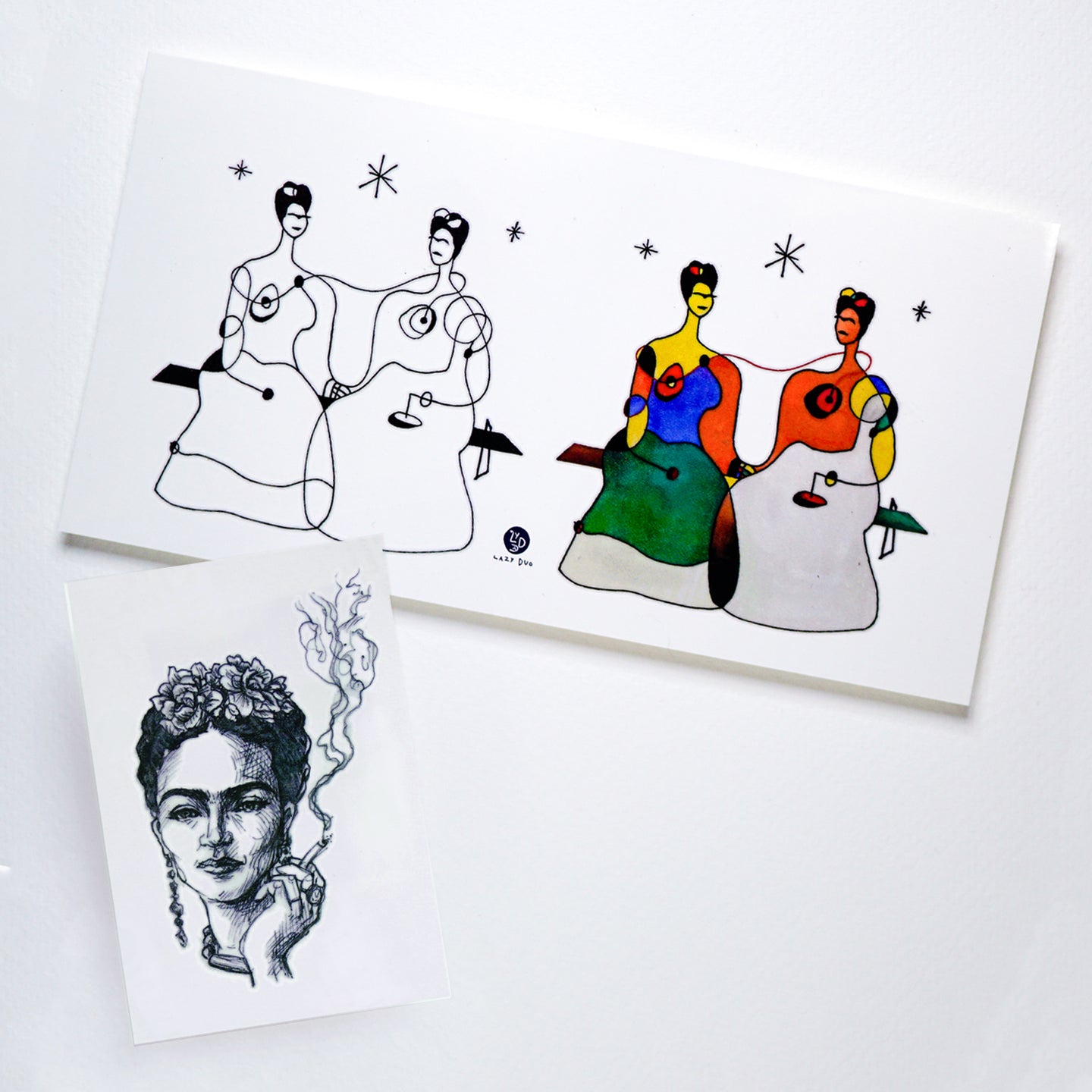 FRIDA KAHLO ARTIST MEXICO Realistic Artistic Tattoo Sticker Color Metallic Tattoo預約紋身貼紙設計印刷訂製作DIY Waiman Tattoo Artist 香港原創手繪刺青紋身貼紙 LAZY DUO Premium  High Quality Temporary Tattoo Stickers Professional Printing Tattoo Shop Hong Kong Customise Custom Small Order 自訂客製少量印刷大量批發特快專業優質彩色金屬色廣告宣傳禮品 Gift Promotion Advertising