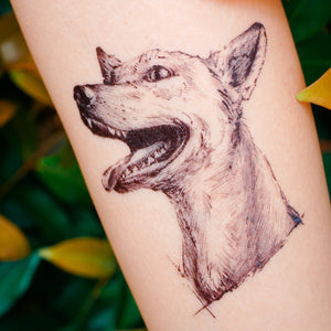 Mongrel・Mixed-breed dog Tattoo - LAZY DUO TATTOO