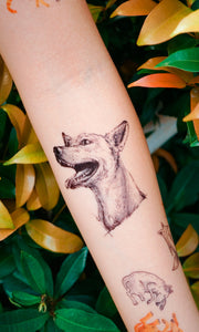 Mongrel・Mixed-breed dog Tattoo - LAZY DUO TATTOO