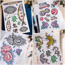 Load image into Gallery viewer, 經典懷舊香港情懷紋身貼紙復古Old Hong Kong Vintage Tattoos LAZY DUO Temporary Tattoo Shop HK Hong Kong Mane.ink 香港刺青紋身貼紙設計印刷訂做客製 stom Temporary Tattoo Event Printing Tattooist artist HK tattoo shop MANE  動物刺青 彩色紋身 香港女紋身師刺青師 認領圖日系小清新韓國刺青 
