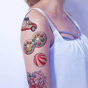 Old Hong Kong Toy & Candy Tattoo  經典香港懷舊糖果玩具刺青紋身貼紙眼鏡朱古力戒子糖富豪雪糕車西瓜波 LAZY DUO Temporary Tattoo Shop HK Hong Kong Mane.ink 香港刺青紋身貼紙設計印刷訂做客製 stom Temporary Tattoo Event Printing Tattooist artist HK tattoo shop MANE 動物刺青 彩色紋身 香港女紋身師刺青師 認領圖日系小清新韓國刺青