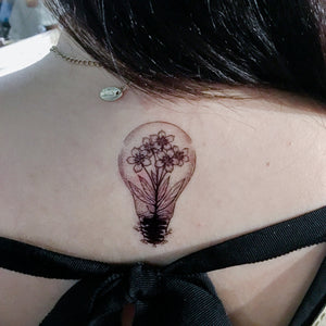 Flower In a Lightbulb Tattoo - LAZY DUO TATTOO