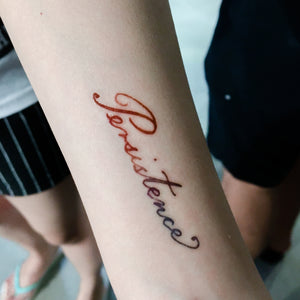 Watercolor Lettering Tattoo・Gradient Calligraphy - LAZY DUO TATTOO