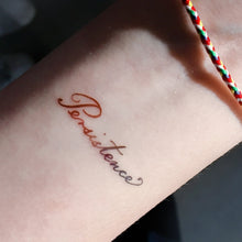 Load image into Gallery viewer, Watercolor Lettering Tattoo・Persistence (Small) - LAZY DUO TATTOO
