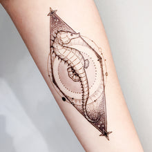 Load image into Gallery viewer, Seahorse Universe Tattoo - LAZY DUO TATTOO
