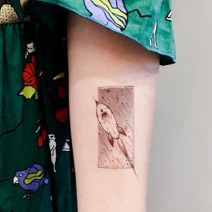 Space Rocket Box Tattoo - LAZY DUO TATTOO