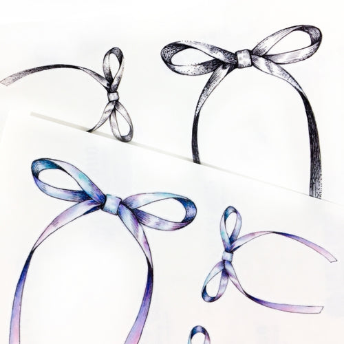 Minimal Ribbon Bow Tattoo - LAZY DUO TATTOO