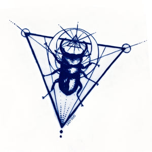 Moon Beetle Tattoo - LAZY DUO TATTOO