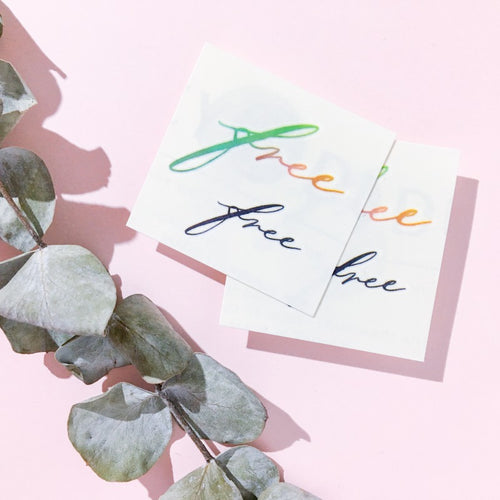 Watercolor Lettering Tattoo・ Free - LAZY DUO TATTOO