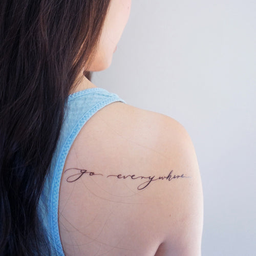 Happiness Quote．Traveller Tattoo - LAZY DUO TATTOO