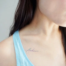 Load image into Gallery viewer, Watercolor Lettering Tattoo・Believe - LAZY DUO TATTOO
