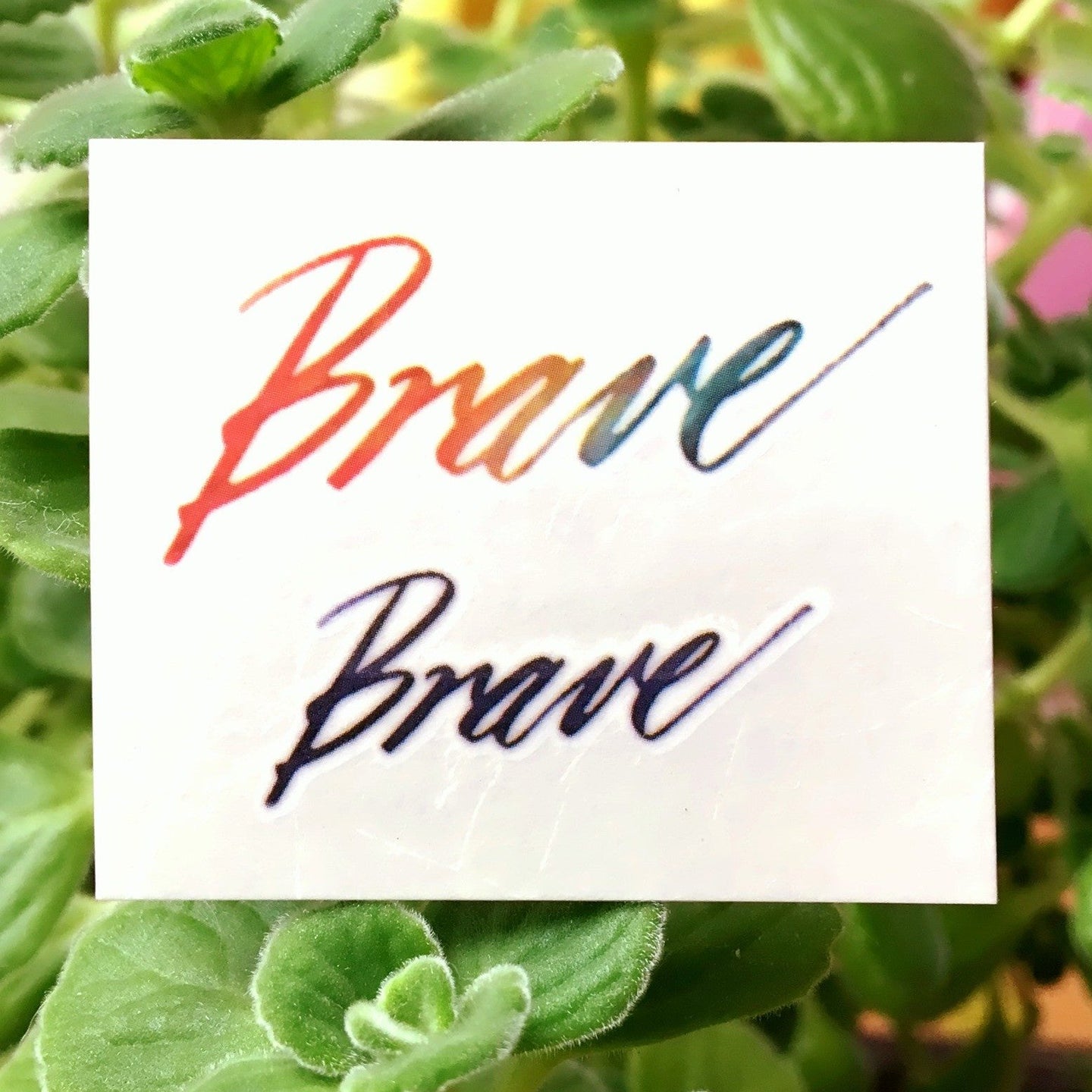 Watercolor Lettering Tattoo・Brave - LAZY DUO TATTOO