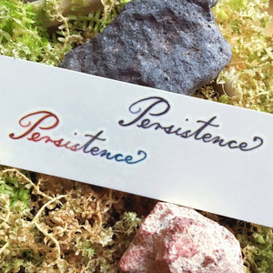 Watercolor Lettering Tattoo・Persistence (Small) - LAZY DUO TATTOO
