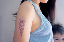 Load image into Gallery viewer, Pastel Purple Dreamcatcher Tattoo - LAZY DUO TATTOO
