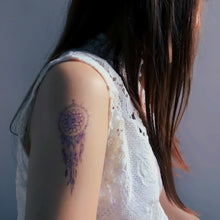 Load image into Gallery viewer, Pastel Purple Dreamcatcher Tattoo - LAZY DUO TATTOO
