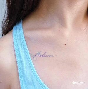 Watercolor Lettering Tattoo・Gradient Calligraphy - LAZY DUO TATTOO