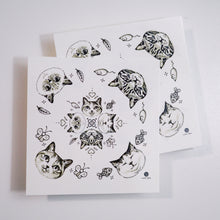 Load image into Gallery viewer, 可愛貓咪刺青紋身貼紙 香港 Cat Tattoos, Merry go round Tattoo, Realistic Temporary Tattoo Sticker, LAZY DUO Tattoo Shop, Hong Kong
