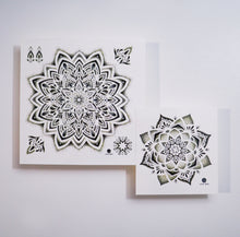 Load image into Gallery viewer, Black &amp; White Multilayer Mandala Lotus Flower Temporary Tattoo Sticker LAZY DUO Hong Kong Tattoo Shop Fake Tattoo 

