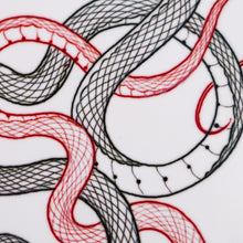 Load image into Gallery viewer, Duo Snakes Tattoo Stickers (Black &amp; Red)
