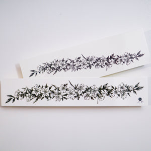 Narcissus Flower Band Tattoo｜LAZY DUO TEMPORARY TATTOO HK 水仙花紋身貼紙香港設計