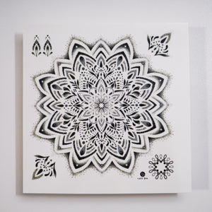 Black & White Multilayer Mandala Lotus Flower Temporary Tattoo Sticker LAZY DUO Hong Kong Tattoo Shop Fake Tattoo 