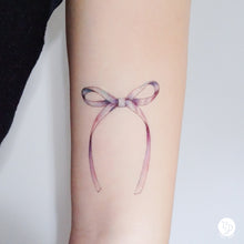 Load image into Gallery viewer, Minimal Ribbon Bow Tattoo - LAZY DUO TATTOO
