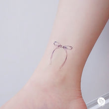 Load image into Gallery viewer, Minimal Ribbon Bow Tattoo - LAZY DUO TATTOO
