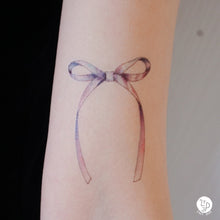 Load image into Gallery viewer, Minimal Ribbon Bow Tattoo - LAZY DUO TATTOO
