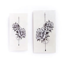 Load image into Gallery viewer, Alchemist Rose Tattoo｜LAZY DUO TEMPORARY TATTOO STICKER Design Store HK HONG KONG 紋身貼紙 香港紋身認領圖 文青 美式花紋身tattoohk hongkongtattoo 小圖刺青 fine-line tattoo 簡約刺青 minitattoo linetattoo tattooartist 香港刺青 MANE INK 
