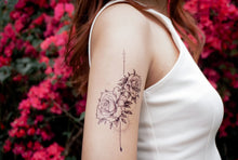 Load image into Gallery viewer, Alchemist Rose Tattoo｜LAZY DUO TEMPORARY TATTOO STICKER Design Store HK HONG KONG 紋身貼紙 香港紋身認領圖 文青 美式花紋身tattoohk hongkongtattoo 小圖刺青 fine-line tattoo 簡約刺青 minitattoo linetattoo tattooartist 香港刺青 MANE INK 
