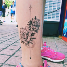 Load image into Gallery viewer, Alchemist Rose Tattoo｜LAZY DUO TEMPORARY TATTOO STICKER Design Store HK HONG KONG 紋身貼紙 香港紋身認領圖 文青 美式花紋身tattoohk hongkongtattoo 小圖刺青 fine-line tattoo 簡約刺青 minitattoo linetattoo tattooartist 香港刺青 MANE INK 
