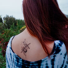 Load image into Gallery viewer, Black Moon &amp; Bird Tattoo - LAZY DUO TATTOO
