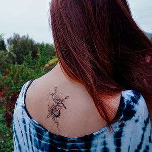Black Moon & Bird Tattoo - LAZY DUO TATTOO