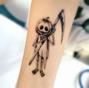 Chucky Pumpkin Tattoo - LAZY DUO TATTOO