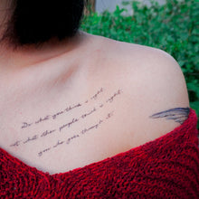 Load image into Gallery viewer, Life Lesson Quote．Trust Yourself Tattoo - LAZY DUO TATTOO

