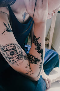 Flower Stripe Tattoo - LAZY DUO TATTOO