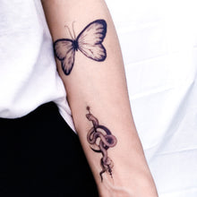Load image into Gallery viewer, Butterfly &amp; Hummingbird Combo - LAZY DUO TATTOO
