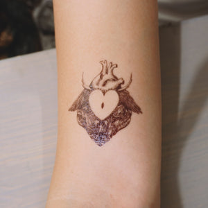 Rococo Spiky Heart Lock Tattoo - LAZY DUO TATTOO