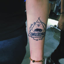 Load image into Gallery viewer, Alchemist Eye Triangle Tattoo - LAZY DUO TATTOO

