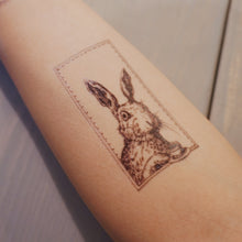 Load image into Gallery viewer, Afternoon Tea Rabbit Tattoo - LAZY DUO TATTOO

