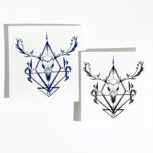 Gothic Deer Skull Tattoo - LAZY DUO TATTOO