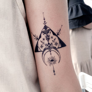 Tribal Arrow Moon Mystery Eye Tattoo - LAZY DUO TATTOO