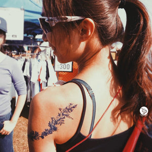 Flower Stripe Tattoo - LAZY DUO TATTOO