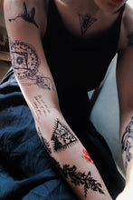 Load image into Gallery viewer, Mystery Alchemist Eye Triangle Tattoo - LAZY DUO TATTOO
