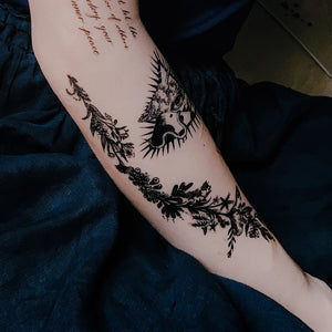 Flower Stripe Tattoo - LAZY DUO TATTOO