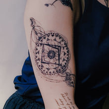 Load image into Gallery viewer, Bohemian Zodiac Compass Tattoo - LAZY DUO TATTOO
