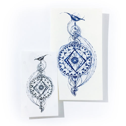 Bohemian Zodiac Compass Tattoo - LAZY DUO TATTOO