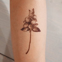 Load image into Gallery viewer, Silly Cat with Flower Tattoo - LAZY DUO TATTOO
