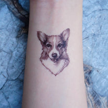 Load image into Gallery viewer, Puppies Love · Golden Retriever, Chow Chow, Corgi Dog Tattoos - LAZY DUO TATTOO
